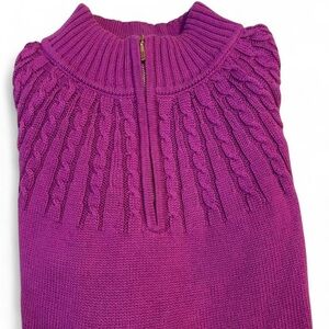 Land’s End Purple Quarter Zip NWOT